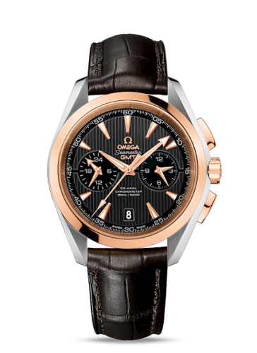 Omega Seamaster Aqua Terra 150M Co-Axial 43 GMT Chronograph Stainless Steel / Red Gold / Grey